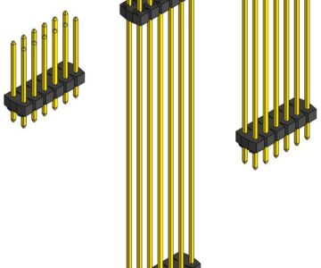 3D модель Вилки штыревые 2.54мм 2x6pin прямая DS1021-2X6SF113, DS1029-04-2X6P8BVA59-B, DS1029-04-2X6P8BVA 72.5мм