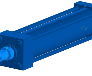 3D модель Гидроцилиндр SMC CHSGB100-400