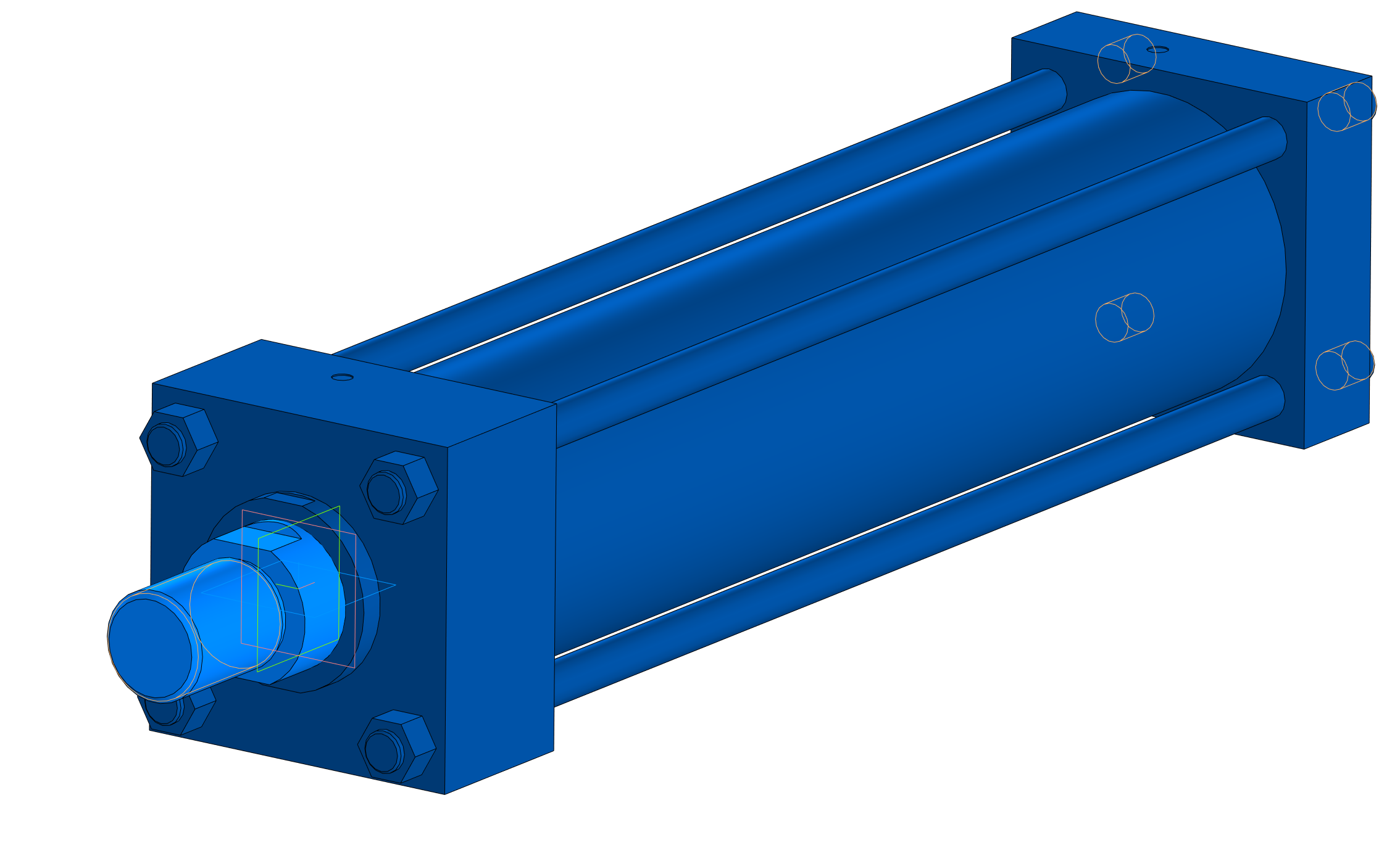 3D модель Гидроцилиндр SMC CHSGB100-400