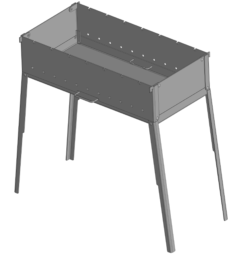 3D модель Мангал раскладной