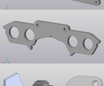 3D модель Фланец коллекторов ВАЗ 01-07 классика