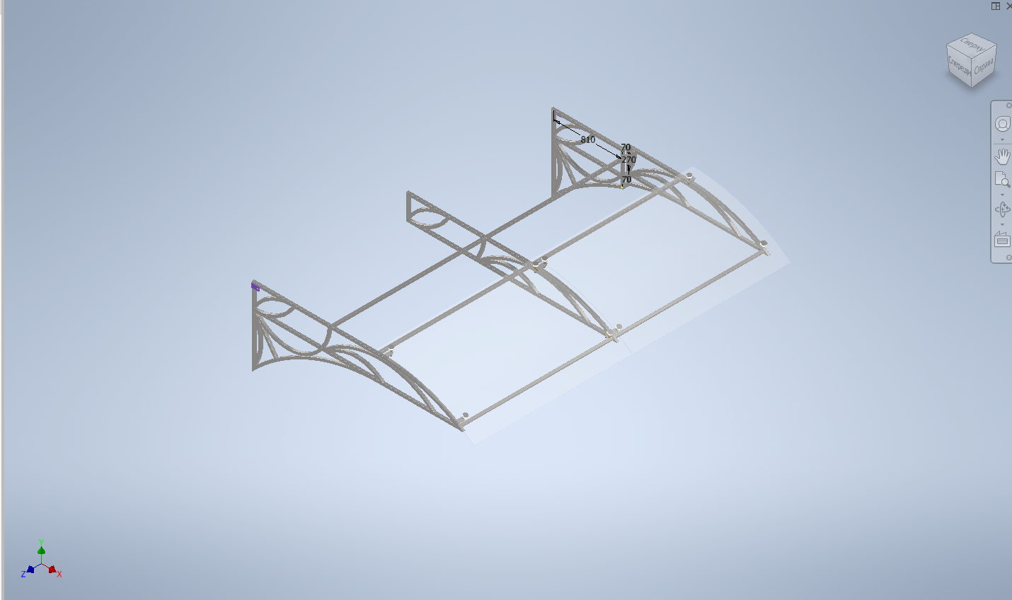 3D модель Навес массой 179 кг.