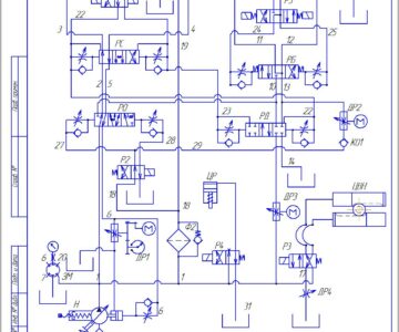 Чертеж Расчет гидропривода плоскошлифовального станка с прямоугольным столом 3Д722 (ЦС)