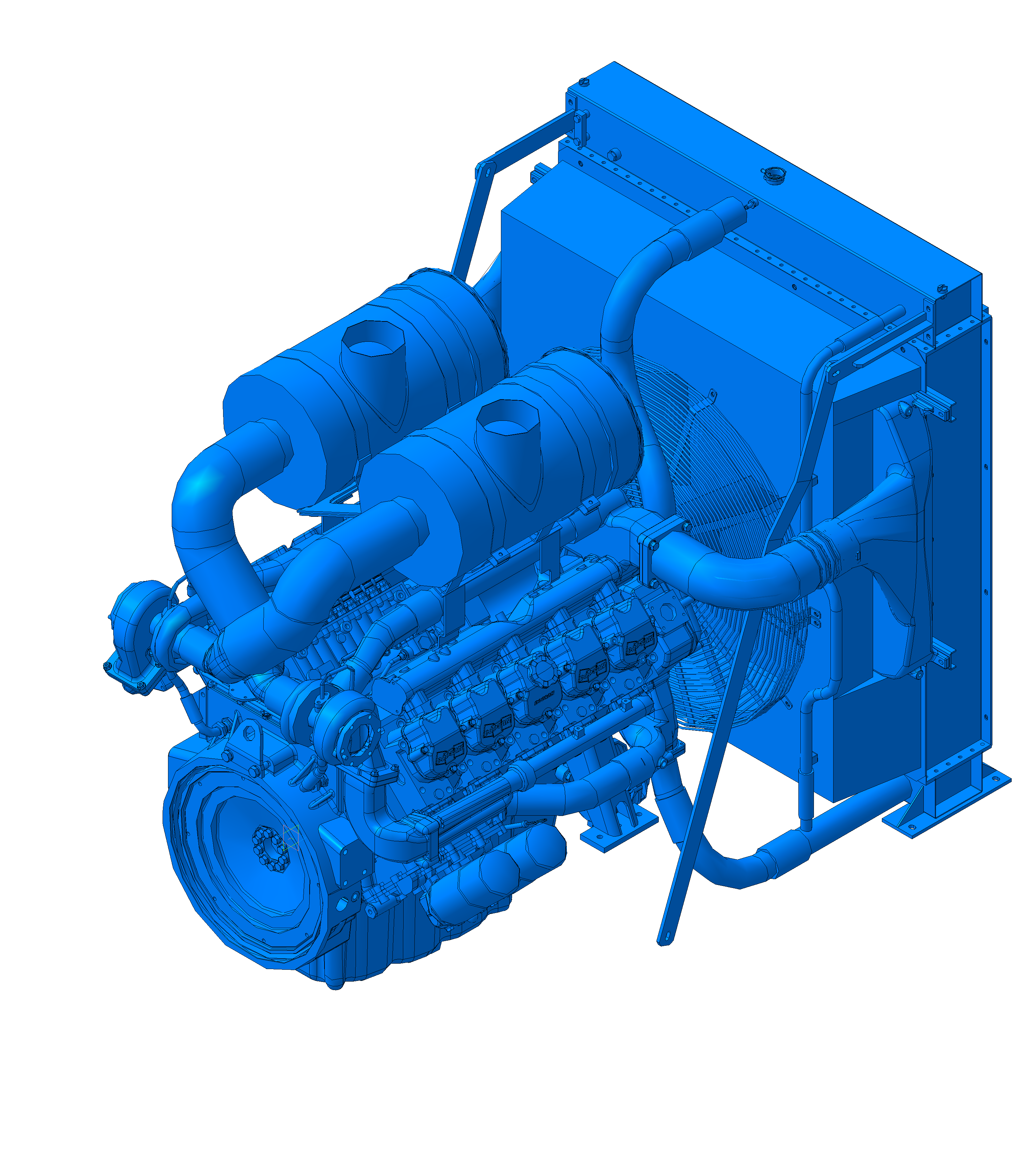 3D модель Дизельный двигатель Doosan P180LE