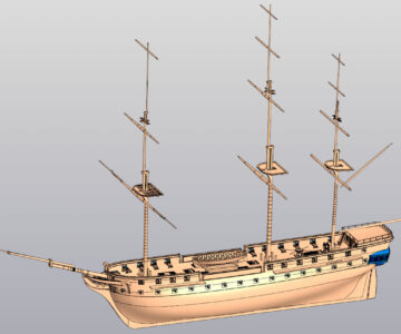 3D модель Фрегат "Паллада" 3D Модель