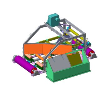 3D модель Плужковый сбрасыватель  для разгрузки сыпучих мелкозернистых и кусковых материалов