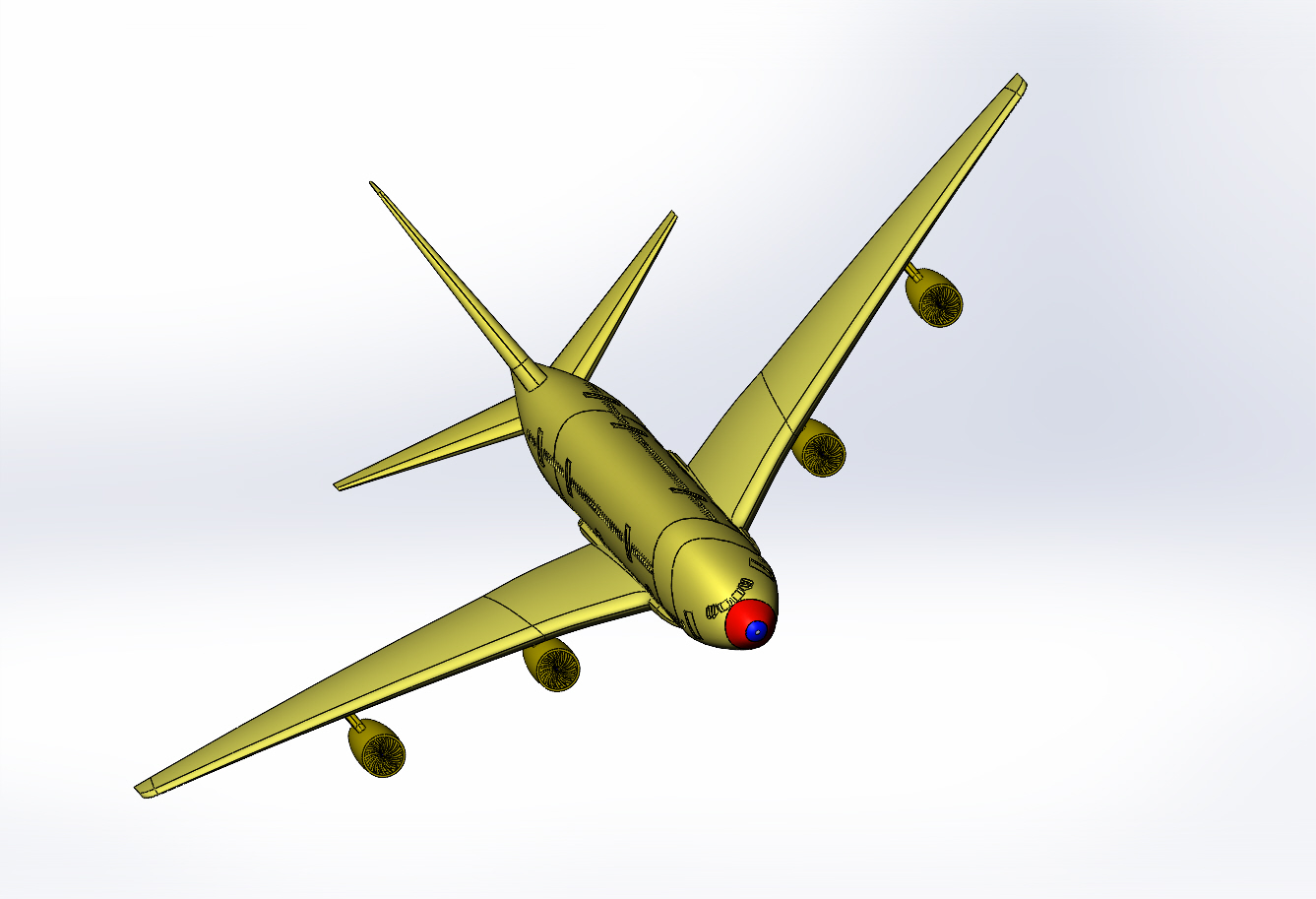 3D модель Модель самолета А-380