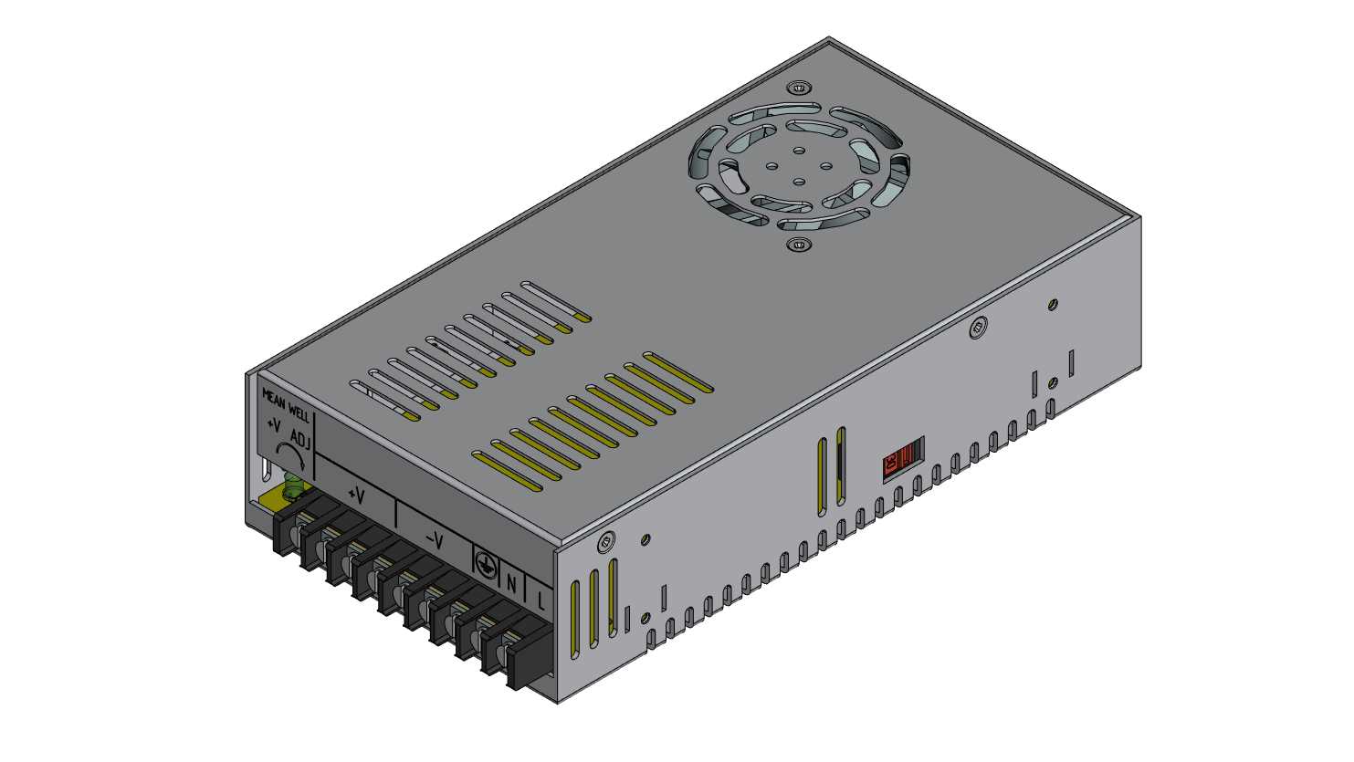 3D модель Блок питания NES-350 Mean Well