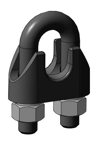 3D модель Зажим канатный 22 DIN 1142 (EN 13411-5)