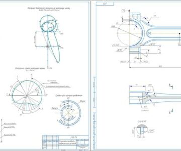 Чертеж Разработка 4-х цилиндрового бензинового двигателя с разработкой стержня шатуна