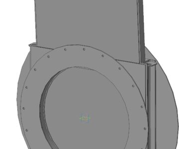 3D модель Шиберная ножевая задвижка Ø660мм