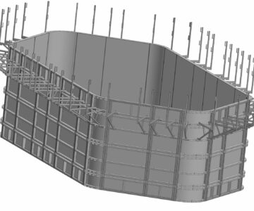 3D модель Опалубка под заливку железобетонной опоры автодорожного моста