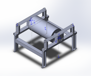 3D модель Винтовая натяжная станция ленточного конвейера