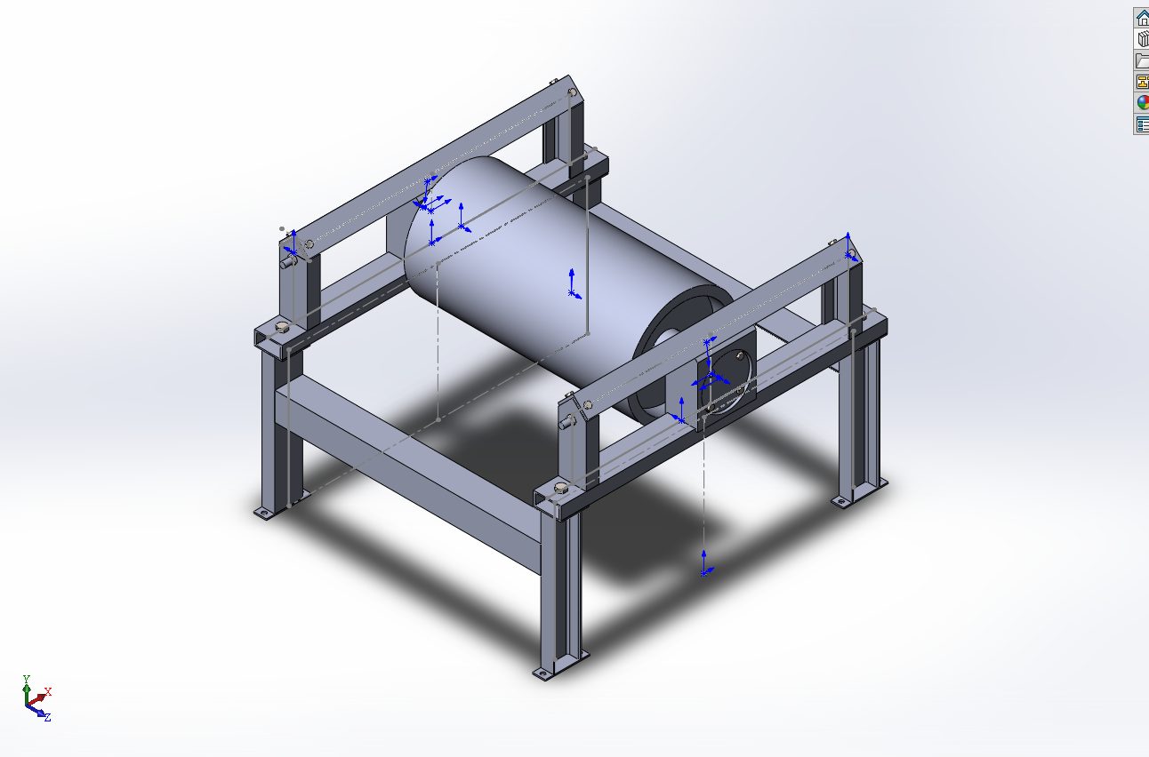 3D модель Винтовая натяжная станция ленточного конвейера