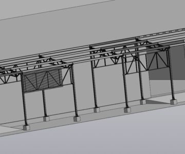 3D модель Навес для склада