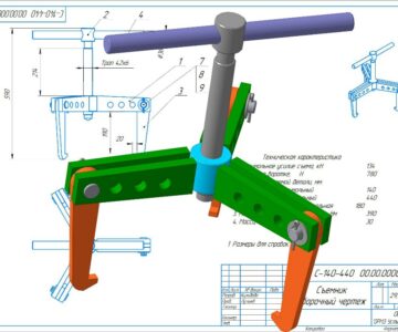 3D модель Съемник для демонтажа шкивов, шестерен и т. п.