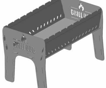 3D модель Разборный мангал 350х600х400