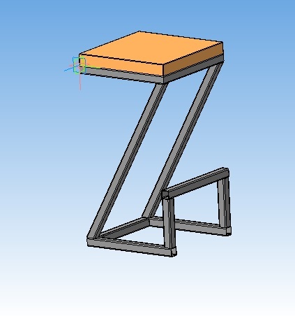 3D модель Барный стул 670*350*350