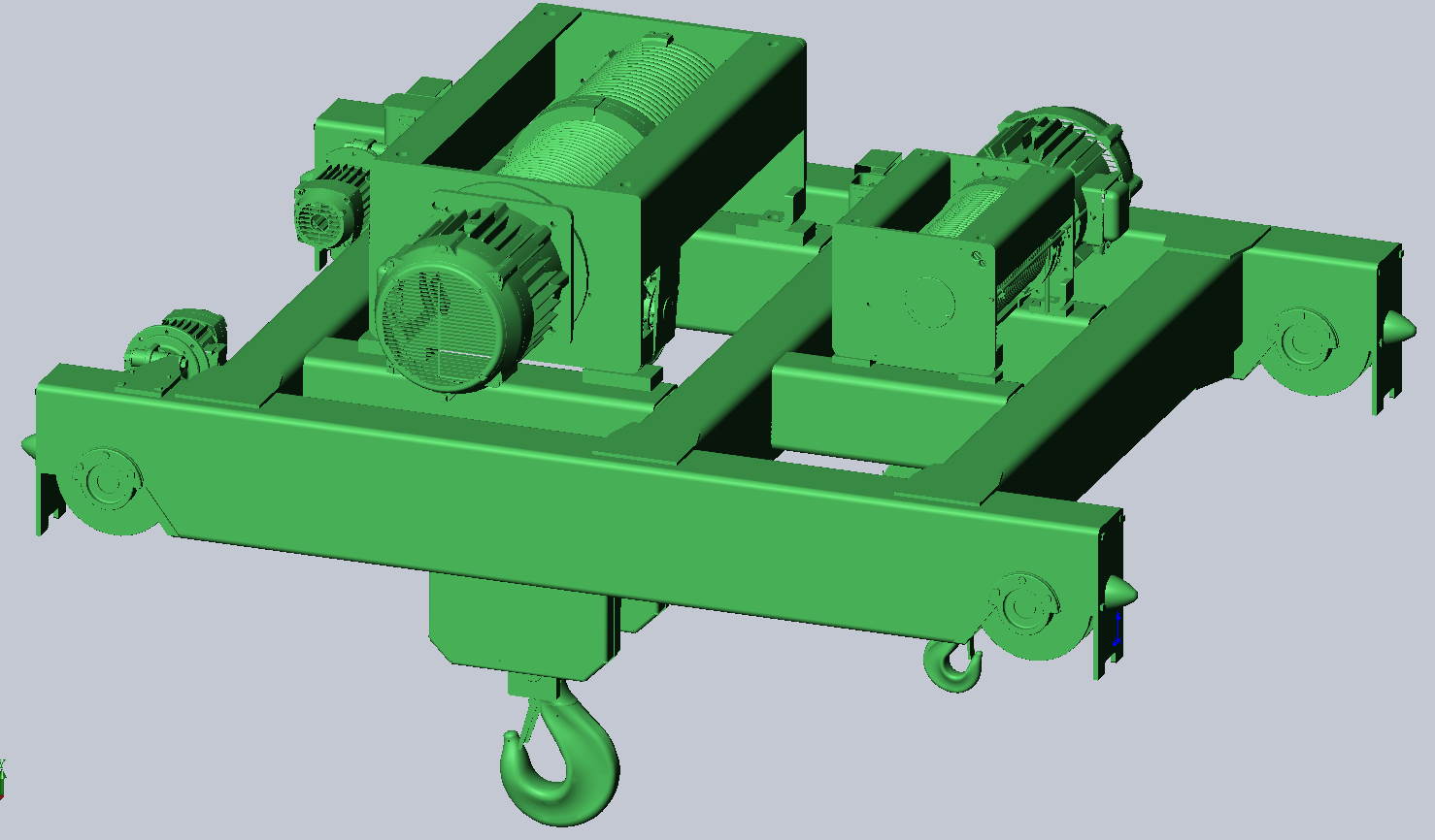 3D модель 3D Модель крановой тележки KVATAD6542E3N_4532E2N 32_5t