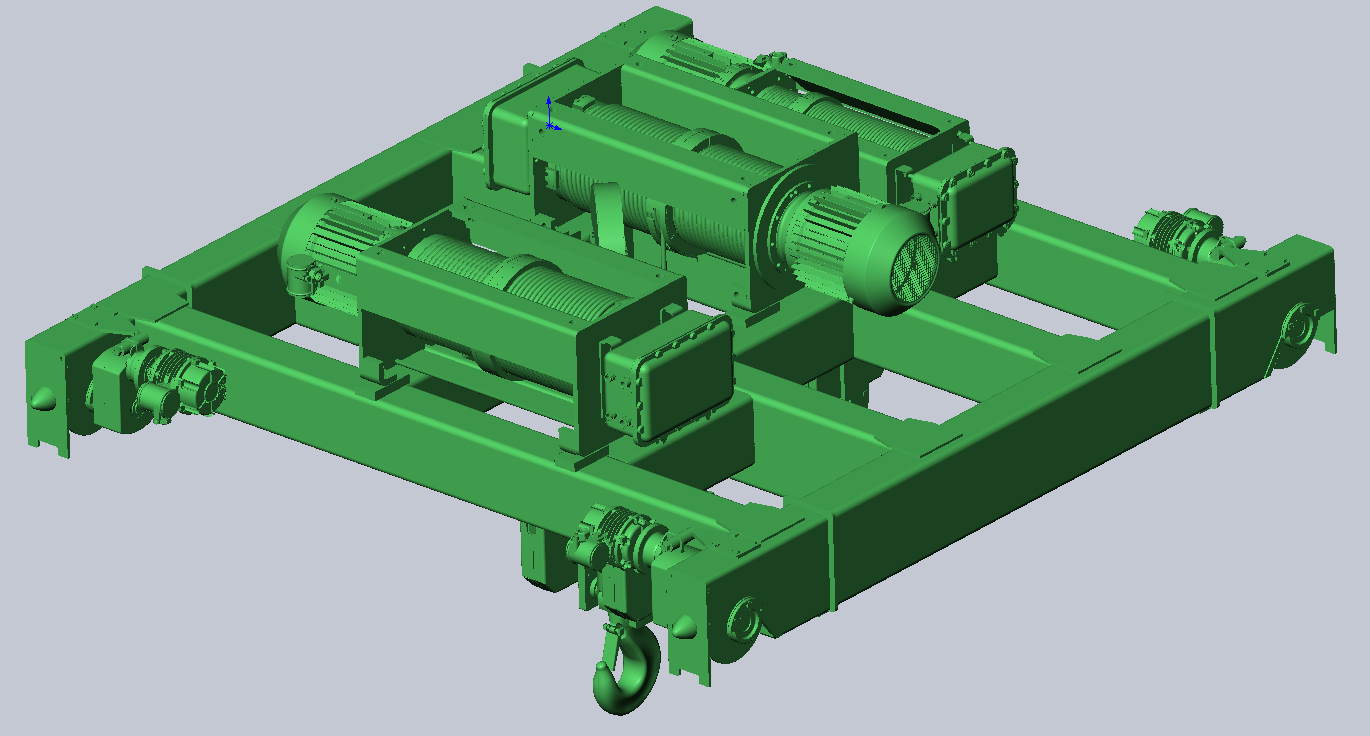 3D модель 3D Модель крановой тележки 2xVVATADBB6544TpE1_VVAT4542TpE2