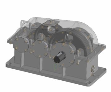 3D модель Редуктор цилиндрический 2-х ступенчатый