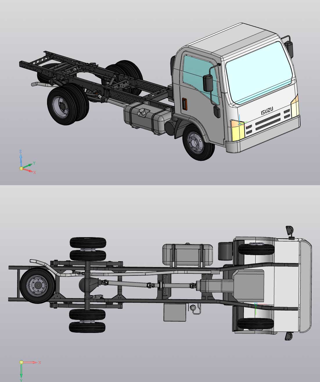 3D модель Шасси ISUZU NMR 85L-H