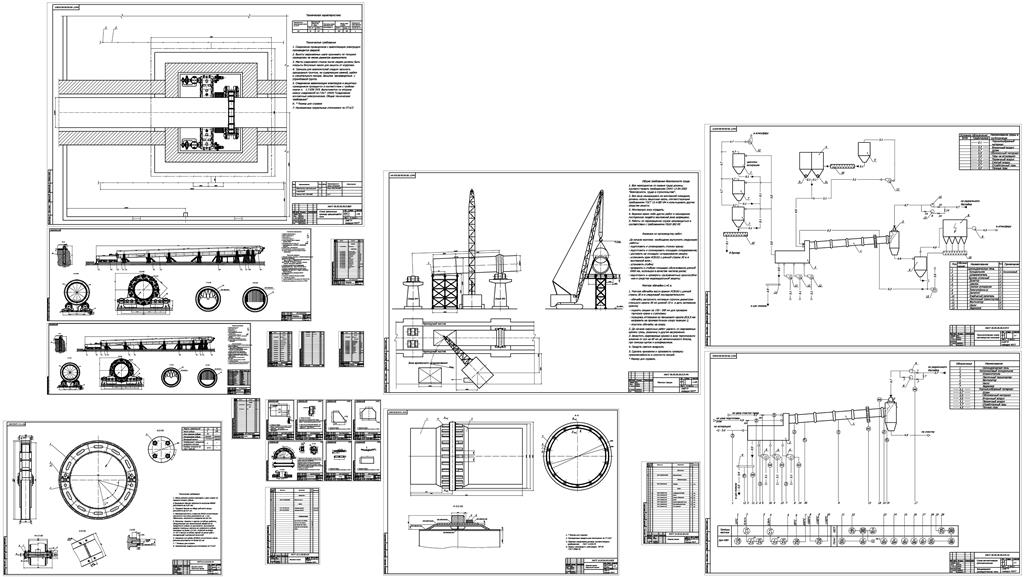 Чертеж Проект реконструкции участка обжига клинкера на ООО “Красноярский цемент” с разработкой вращающейся печи»