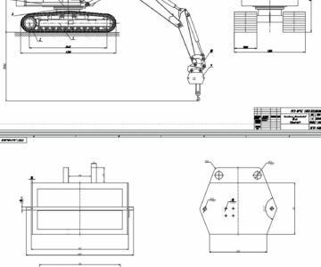 Чертеж Грузоподъемное оборудование на одноковшовый экскаватор ЕТ-16