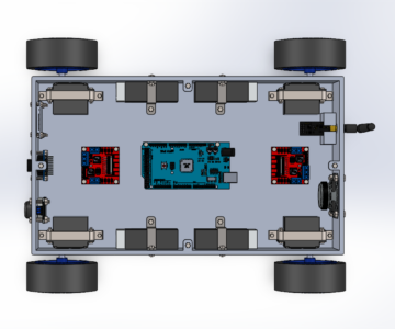 3D модель Машинка на плате Ардуино Мега