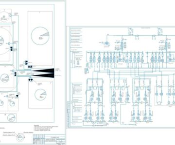 Чертеж Электроснабжение завода по производству прямых и обратных красителей