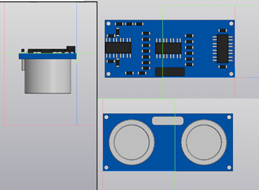 3D модель Ультразвуковой датчик расстояния на HC-SR04