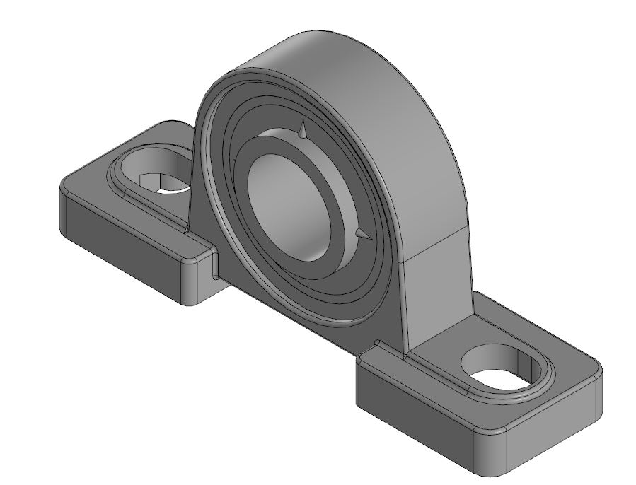 3D модель Подшипниковый узел UCP206 (подшипник Р206)