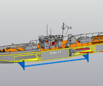 3D модель Модель-копия малой канонерской лодки