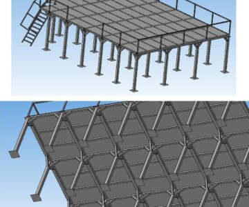 3D модель Металлоконструкция склада для хранения шин