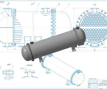 3D модель Теплообменник двухходовой