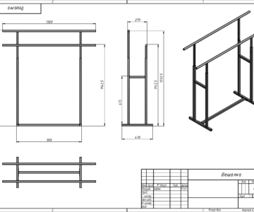 3D модель Вертикальная вешалка регулируюмая