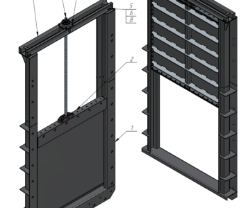 3D модель Щитовой затвор глубинный 1,5 м