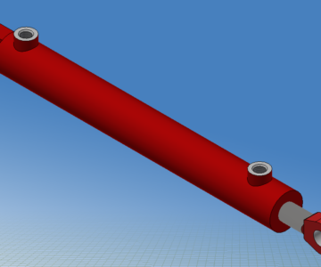 3D модель Гидроцилиндр ЦГ-50,30х320,22 - 3D-модель с соблюдением габаритных и присоединительных размеров