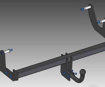 3D модель Фаркоп на Renault Sandero 3D модель.