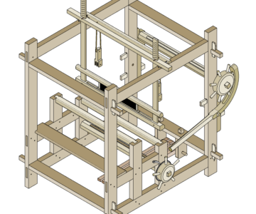 3D модель Ткацкий станок. 3D модель и подетальный чертёж.