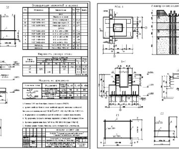 Чертеж Проектирование столбчатого и свайного фундаментов г. Лесосибирск.
