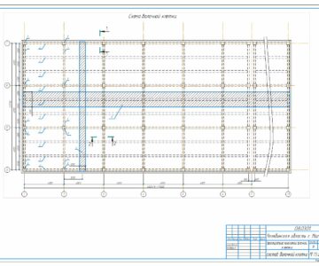 Чертеж Проектирование молнолитного ребристого перекрытия плитами