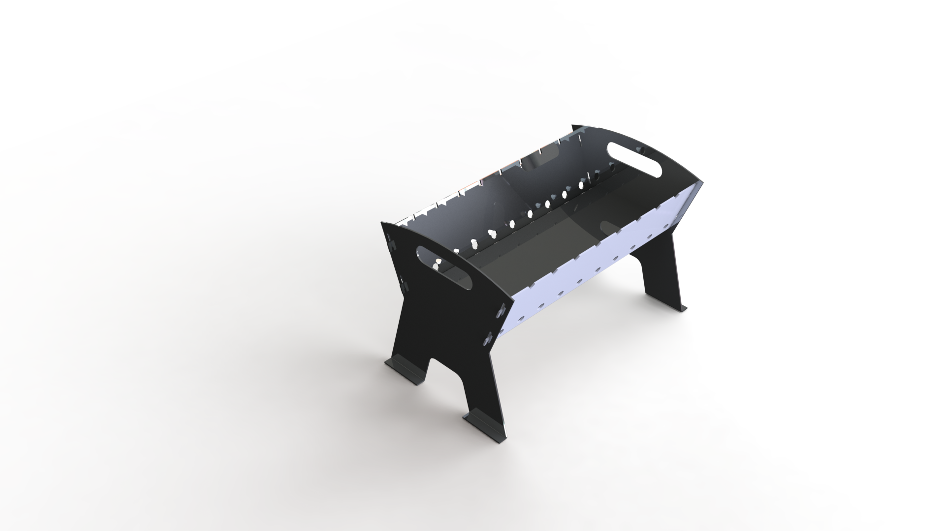 3D модель Разборный мангал 504 х 331 х 317 мм.