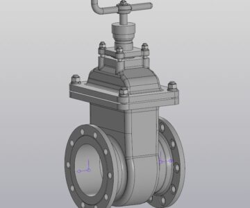 3D модель Задвижка клинкетная фланцевая двухдисковая ИТШЛ.491655.008