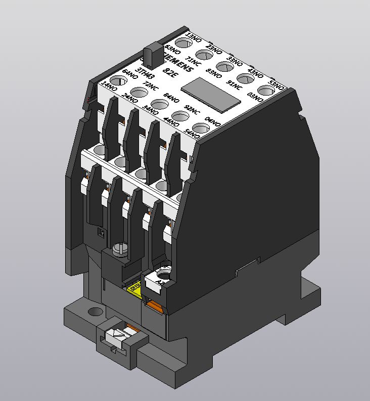 3D модель Электромагнитный пускатель Siemens 3TH43