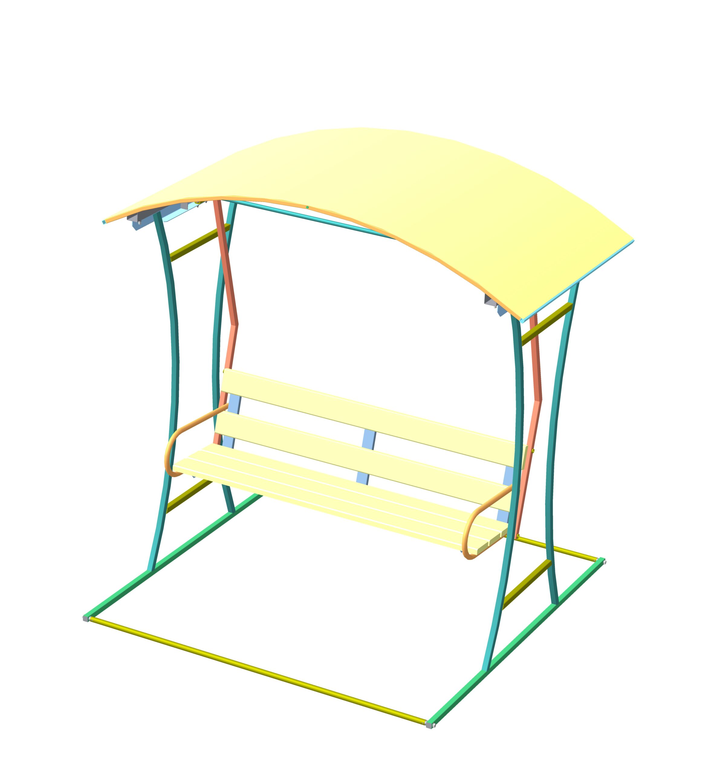 3D модель Качеля с козырьком