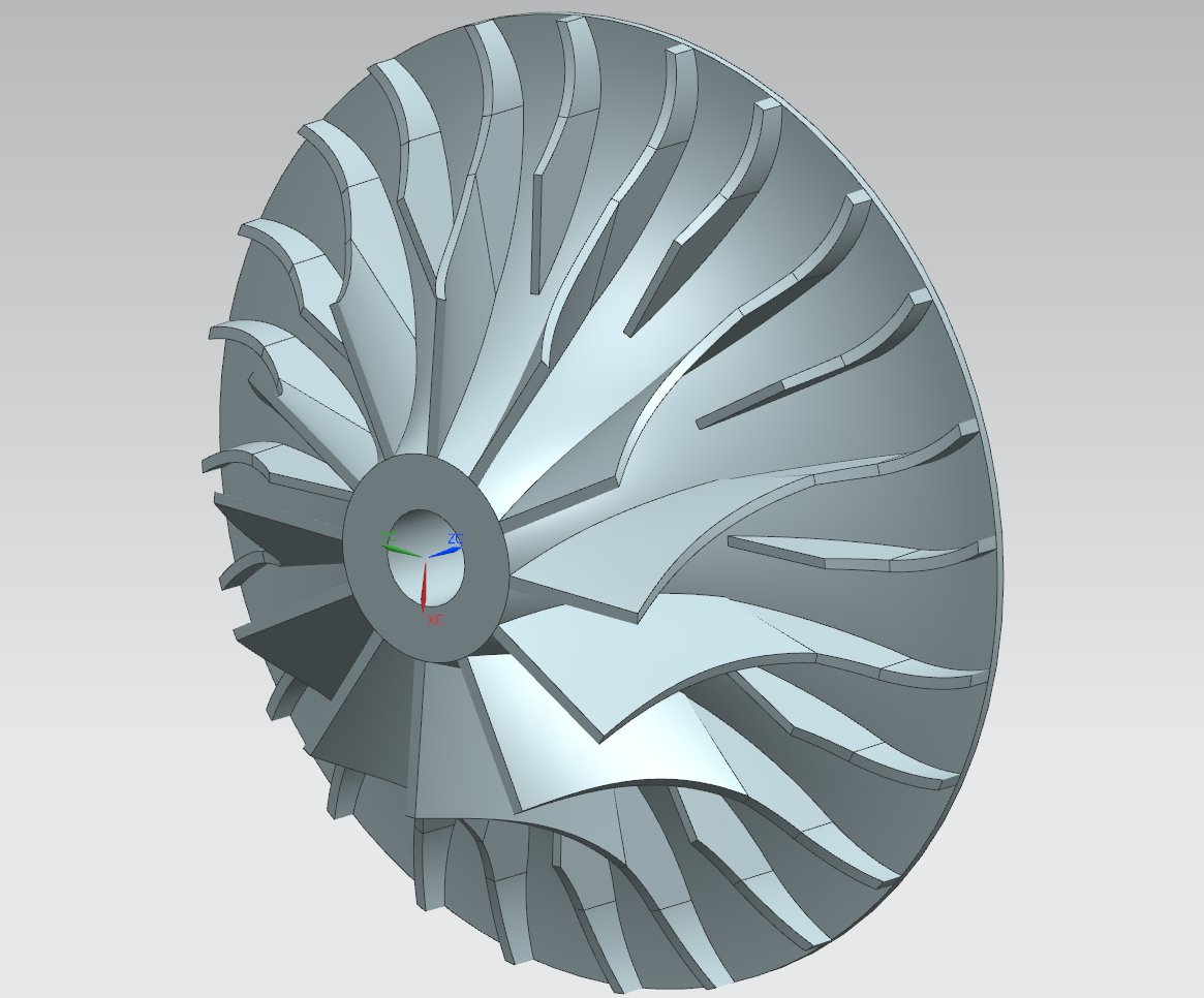 3D модель Сплиттерное колесо центробежного компрессора