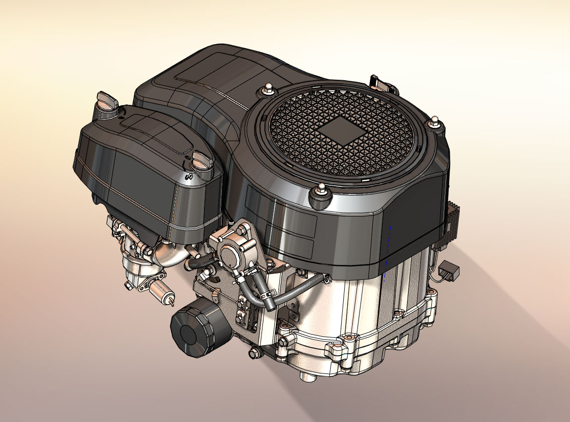 3D модель 3D Модель двигателя Zongshen XP620 в SolidWorks