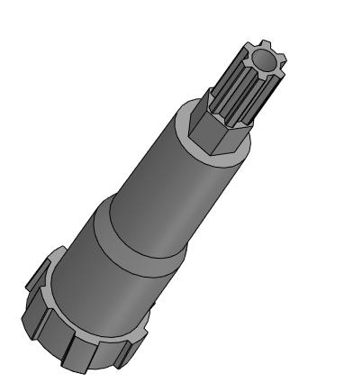 3D модель Вал (шток) для фиксации насадок блендера  Vitek vt-3401 bk