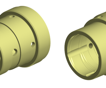 3D модель Опорные втулки узла промывки перфоратора Sandvik HLX5